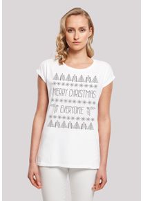 F4NT4STIC Damen T-Shirt "Merry Christmas Everyone Weihnachten", weiß, casual, Gr. XXL, Obermaterial: 100% Baumwolle, Shirts, Print