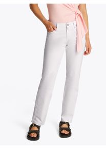 Tommy Hilfiger Damen Straight-Jeans "CLASSIC STRAIGHT RW ECRU", weiß, casual, Gr. 26, unifarben, Denim/Jeans, Obermaterial: 99% Baumwolle, 1%
