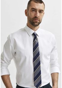 Selected Homme Herren Businesshemd "SLHSLIMETHAN SHIRT", weiß, modisch, Gr. M, Web, Obermaterial: 100% Baumwolle, Hemden
