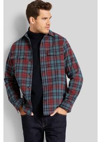 Bugatti Herren Langarmhemd "Overshirt", grün, casual, Gr. XXXL, kariert, 100% Baumwolle, Hemden, mit Karomuster