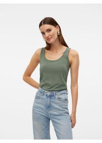 Véro Moda VERO MODA Damen Tanktop "VMLULU LONG TANK TOP JRS GA NOOS", grün, modisch, Gr. L, unifarben, Jersey, Obermaterial: 95% Baumwolle, 5% Elasthan, Tops