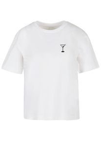 MISS TEE Herren T-Shirt "Miss Tee Delizioso Tee", weiß, casual, Gr. L, bedruckt, 100% Baumwolle, Shirts