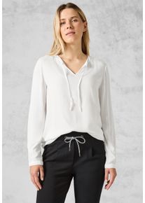 Cecil Damen Shirtbluse, weiß, casual, Gr. M, unifarben, Stoff, 100% Viskose, Blusen, aus softer Viskose