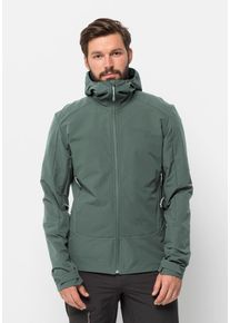 Jack Wolfskin Herren Outdoorjacke "KAMMWEG JKT M", grün, Gr. L, 1. OBERSTOFF 75% POLYAMID, 18% WOLLE (MERINO), 7% ELASTHAN 2. OBERSTOFF 90% POLYAMID,