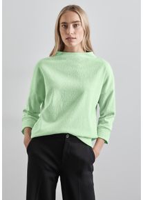 Street One Damen Rollkragenshirt, grün, casual, Gr. 40, unifarben, Stoff, 79% Polyester, 19% Viskose, 2% Elasthan, Shirts, mit 3/4 Ärmeln