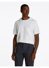 Tommy Hilfiger Herren T-Shirt "ESSENTIAL REG FIT SOLID TEE", weiß, casual, Gr. S, unifarben, Single Jersey, Obermaterial: 100% Baumwolle, Shirts, mit