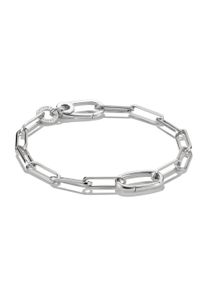 Thomas Sabo Damen Charm-Armband "Charm Club Connect: Paperclip mit einem Connect Link", 19, Silber 925, recycelt, silber, Silber 925, recycelt,