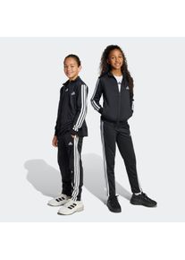 Kinder Trainingsanzug "J 3S TR TS 205", schwarz-weiß, sportlich, Gr. 176, adidas Sportswear, Obermaterial: 100% Polyester, Sportanzüge