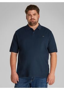 Herren Poloshirt "BT-STRETCH PIQUE SLIM POLO", blau, casual, Gr. XXL, CALVIN KLEIN BIG & TALL, unifarben, Jersey, Obermaterial: 96% Baumwolle, 4%