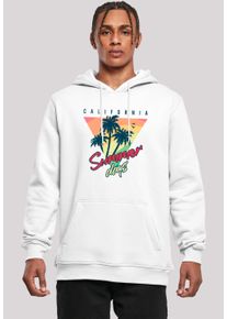 F4NT4STIC Herren Kapuzenpullover "California Palmen Retro", weiß, casual, Gr. S, Obermaterial: 65% Baumwolle, 35% Polyester, Pullover, Premium
