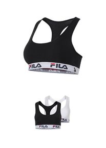 Fila Damen Bustier "WOMAN BUSTIER", Gr. S, schwarz-weiß, Obermaterial: 95% Baumwolle, 5% Elasthan, unifarben, sportlich, BHs, ohne Polsterung und