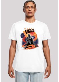 F4NT4STIC Herren T-Shirt "Star Wars Darth Vader Swirling Fury", weiß, casual, Gr. XXL, Obermaterial: 100% Baumwolle, Shirts, Herren,Premium