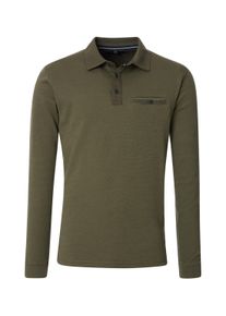 Casamoda Herren Langarm-Poloshirt "Casamoda Polo-Shirt Langarm gestreift", grün, Gr. XXL, 100% Baumwolle, Shirts