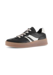 Gabor Damen Plateausneaker "FLORENZ", Gr. 38, schwarz-weiß, Kalbsleder, unifarben mit Farbeinsatz, sportlich, Schuhe, Freizeitschuh, Halbschuh,