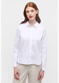 Eterna Damen Hemdbluse "LOOSE FIT", weiß, modisch, Gr. 48, 79% Baumwolle, 3% Elasthan, 18% Polyamid, Blusen, EASY IRON (bügelleicht)