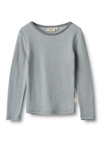 Wheat Jungen Langarmshirt "Wheat T-Shirt Langarm-Shirt aus Merinowolle Alfie", blau, Gr. 122, 100% Merino-Wolle, Shirts