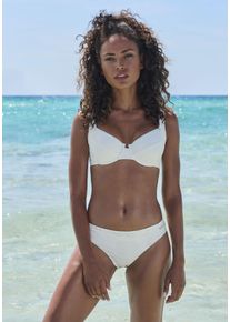 Sunseeker Damen Bikini-Hose "Loretta", weiß, Gr. 34, unifarben, Strukturmuster, Polyamid, Badehosen, mit Strukturmuster