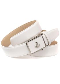 Anthoni Crown Damen Ledergürtel, weiß, elegant,klassisch, Gr. 85, unifarben, Leder, Gürtel