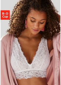 Nuance Damen Soft-BH, Gr. 80, weiß, Microtouch, Obermaterial: 86% Polyamid, 14% Elasthan, feminin, BHs, in langer Form, ohne Bügel, sexy Dessous