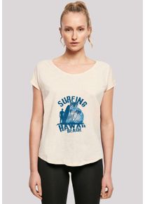 F4NT4STIC Damen T-Shirt "Hawaii Surf Beach Summer", weiß, casual, Gr. XXL, Obermaterial: 100% Baumwolle, Shirts, Premium Qualität
