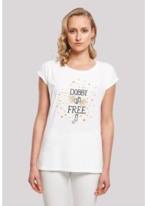 F4NT4STIC Damen T-Shirt "Harry Potter Dobby Is Free", weiß, casual, Gr. S, Obermaterial: 100% Baumwolle, Shirts, Print