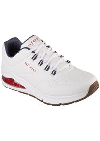 Skechers Herren Sneaker "UNO 2", Gr. 41, weiß, Lederimitat, sportlich, Schuhe, im monochromen Look, Freizeitschuh, Halbschuh, Schnürschuh