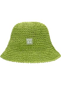 Chillouts Damen Sonnenhut "Riga Hat", grün, modisch, Gr. S, unifarben, Kunstfaser, Hüte, Boho-Hut aus Papierstroh mit knautschbarem Design