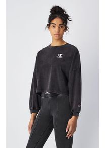 Champion Damen Sweatshirt, schwarz, sportlich, Gr. XL, Obermaterial: 100% Baumwolle, Sweatshirts