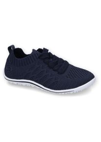 Kinder Sneaker, Dockers by Gerli, Gr. 35, blau, Textil, sportlich, Schuhe, Barfußschuh, Schnürschuh, Trainingsschuh mit Wechselfußbett