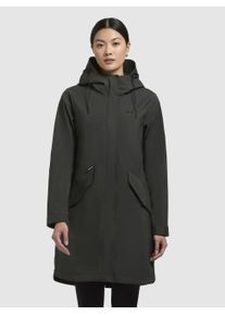 Khujo Damen Regenmantel "ELEA", grün, casual, Gr. XL, unifarben, Canvas, 100% Polyester, Mäntel
