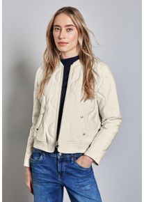 Street One Damen Steppjacke, beige, casual, Gr. 42, unifarben, Stoff, Obermaterial: 90% Viskose, 10% Polyester; Futter: 80% Polyester, 20% Baumwolle,