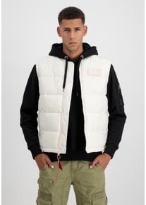 Herren Funktionsweste "Alpha Industries Men - Vests Puffer Vest Light Weight", weiß, Gr. S, Alpha Industries, Obermaterial: 100% Polyester, Futter: