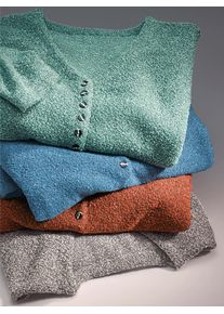 Classic Basics Damen Strickpullover "V-Pullover", grün, Gr. 36, meliert, unifarben, 70% Polyacryl, 30% Polyester, Pullover