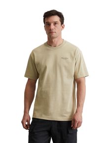 Marc O'Polo MARC O'POLO Herren T-Shirt "mit großem Rückenprint", weiß, Basic, Gr. L, unifarben, Obermaterial: 100% Baumwolle, Shirts