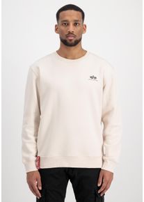 Herren Sweater "Alpha Industries Men - Sweatshirts Basic Sweatshirt SL", weiß, Gr. S, Alpha Industries, Obermaterial: 80% Baumwolle, 20% Polyester,