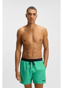 BOSS Herren Badeshorts "Starfish", grün, sportlich, Gr. XL, Microfaser, Obermaterial: 100% Polyester, Badehosen, mit Kontraststreifen