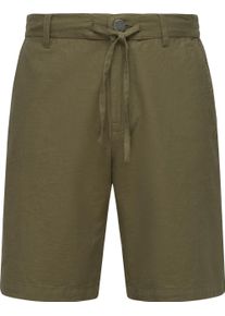 Ragwear Herren Shorts "Harling", grün, modisch, Gr. 38, Material: 65% Baumwolle, 35% Leinen, Hosen, kurze Herren Hose mit Bindeband