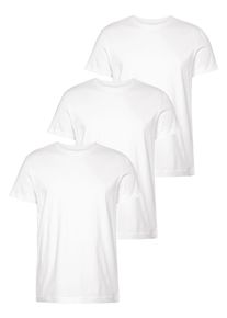 AJC Herren T-Shirt, weiß, Basic, Gr. XL, unifarben, Single Jersey, Obermaterial: 100% Baumwolle, Shirts, lockere Passform, Basic-Stil