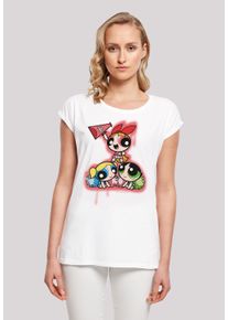 F4NT4STIC Damen T-Shirt "Powerpuff Girls Cheerleaders", weiß, casual, Gr. L, Obermaterial: 100% Baumwolle, Shirts, Premium Qualität