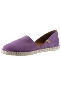 VERBENAS Damen Espadrille "CARMEN SERRAJE", Gr. 39, lila, Veloursleder, klassisch, Schuhe, Schlupfschuh, Sommerschuh, Loafer mit typischem Jute-Rahmen