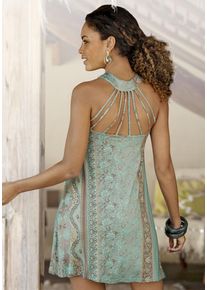 Lascana Damen Strandkleid, grün, modisch, Gr. 34, Jersey, Obermaterial: 95% Viskose, 5% Elasthan, Kleider, mit toller Rückenansicht, Sommerkleid im