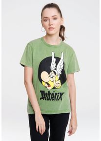 logoshirt Damen T-Shirt "Asterix der Gallier - Asterix", grün, casual, Gr. S, bedruckt, 100% Baumwolle, Shirts, mit lizenziertem Print