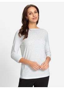 Lady Damen 3/4-Arm-Shirt "3/4-Arm-Shirt", weiß, Gr. 36, unifarben, 95% Viskose, 5% Elasthan, Shirts