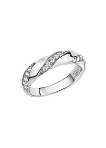 ZEEme Damen Fingerring "Silber 925 rhodiniert mit Zirkonia weiß", 021 (66,1), Silber 925 (Sterlingsilber), weiß, Silber 925 (Sterlingsilber),
