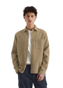 Marc O'Polo Herren Langarmhemd "mit feiner Struktur", grün, Gr. XXL, MARC O'POLO DENIM, unifarben, Obermaterial: 100% Baumwolle, Hemden