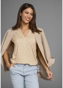 Laura Scott Damen Print-Shirt, grün, Basic, Gr. 48, gemustert, bedruckt, Jersey, Obermaterial: 95% Viskose, 5% Elasthan, Shirts, mit elastischem Saum