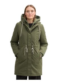 Tom Tailor Damen Wintermantel, grün, casual, Gr. XL, unifarben, Obermaterial: 88% Polyester, 10% Viskose, 2% sonstige Fasern. Futter: 100% Polyester,