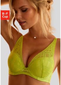 Vivance Damen Push-up-BH, Gr. 70, grün, Spitze, Microtouch, Obermaterial: 60% Polyamid, 35% Polyester, 5% Elasthan, modisch, BHs, im modischen