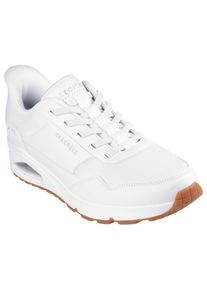 Skechers Herren Slip-On Sneaker "UNO-SIMPLIFIED SLIP-IN", Gr. 39, weiß, Lederimitat, Textil, sportlich, Schuhe, Schnürschuh, Retro Sneaker,
