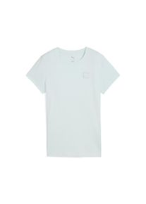 Puma Damen T-Shirt "ESS ELEVATED T-Shirt Damen"peaceful blau, Gr. M, clean, Obermaterial: 100% Baumwolle; Rippe: 80% Baumwolle, 20% Polyester, Shirts